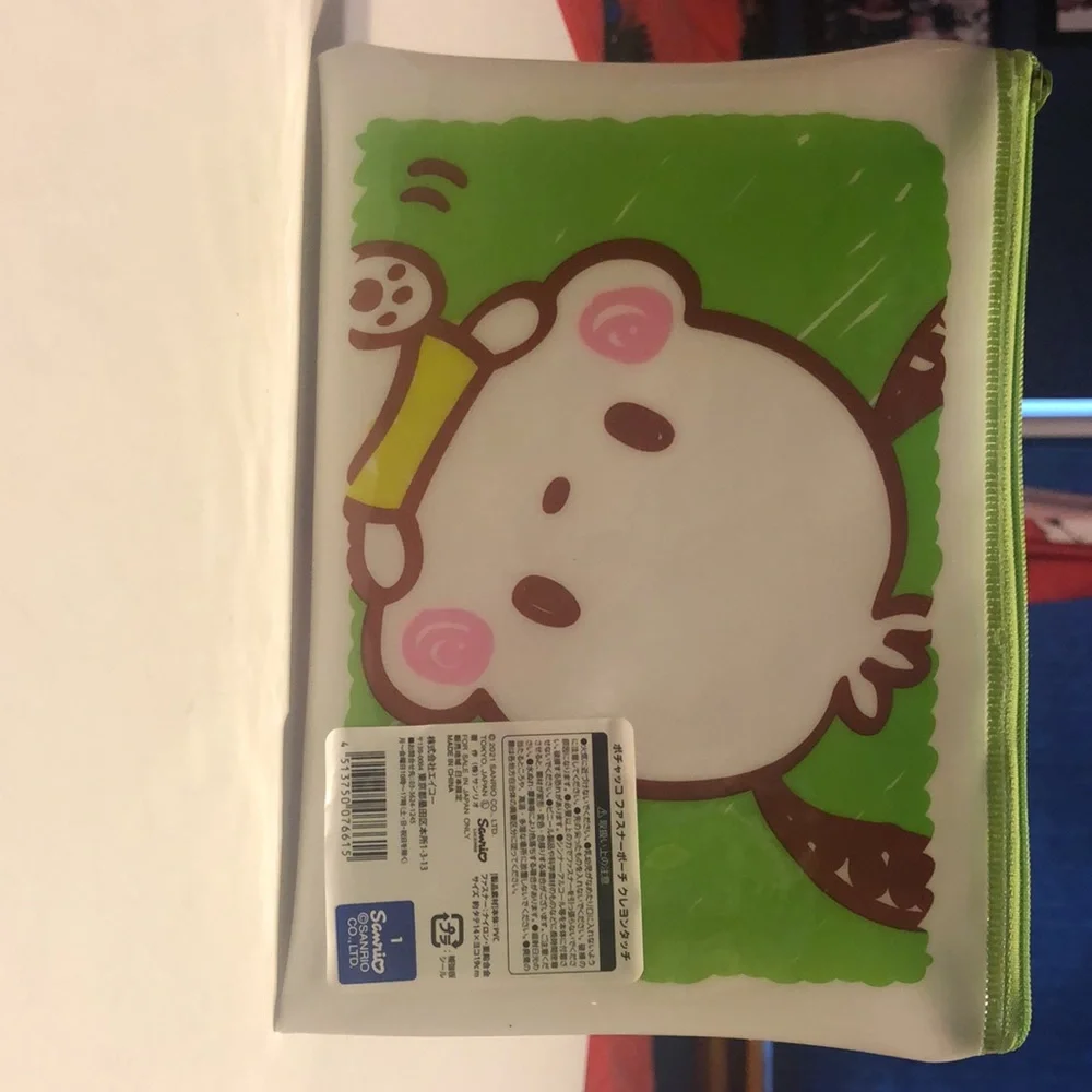 🟢 2021 Sanrio Pochacco Pencils Case POCHACCO SLIM FLAT ZIPPER POUCH Tokyo Japan